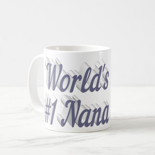 Nana Foto graue Textkaffee Tasse (Vorderseite Links)