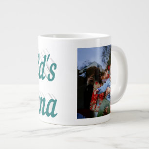 Nana Foto grüner Text Riesenkaffee Tasse