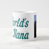 Nana Foto grüner Text Riesenkaffee Tasse (Vorderseite)