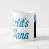 Nana Foto Himmelblau Text Riesenkaffee Tasse (Vorderseite)