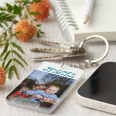 Nana Foto Himmelsblau Schlüsselanhänger (Vorderseite rechts)