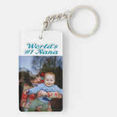 Nana Foto Himmelsblau Schlüsselanhänger (Rückseite)
