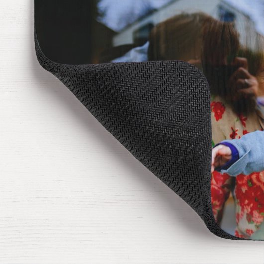 Nana Foto lila Text Mousepad (Ecke)