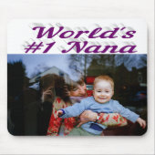 Nana Foto lila Text Mousepad (Vorne)