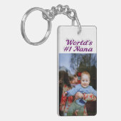 Nana Foto lila Text Schlüsselanhänger (Vorderseite links)