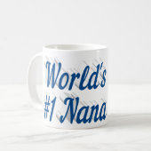 Nana Foto Meerblauer Text Kaffee Tasse (Vorderseite Links)