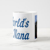 Nana Foto Sea Blue Text Mütter Day Jumbo-Tasse (Vorderseite)