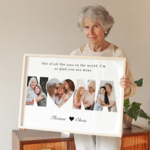 Nana-Fotocollage - ein Erinnerungsstück von den En Poster