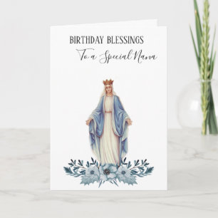 Nana   Geburtstag   Gesegnete Jungfrau Mutter Mari Karte