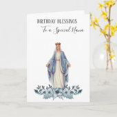 Nana | Geburtstag | Selige Jungfrau Mary Karte (Gelbe Blume)