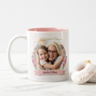 Nana Geschenk Muttertag Foto Großkind Zweifarbige Tasse