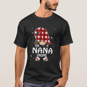 Nana Gnome Buffalo Kariert Matching Family Weihnac T-Shirt