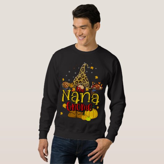 Nana gnome Fall Y'all Gnome Pumpkin Gewürz Thanksg Sweatshirt (Vorne ganz)