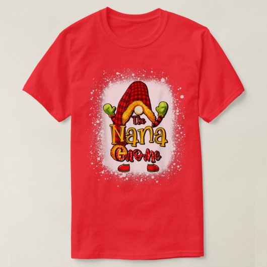 Nana gnome Weihnachts Pyjamas passende Familie Gru T-Shirt (Design vorne)