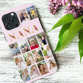 Nana Gold Blume Buchstaben 14 Vertikale FotoCollag Case-Mate iPhone Hülle