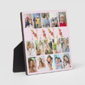 Nana Gold Buchstaben 15 Vertikale FotoCollage Rosa Fotoplatte (Vorderseite)