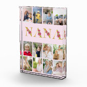 Nana Gold Floral Letters 12 Vertikale Foto Collage (Rechts)