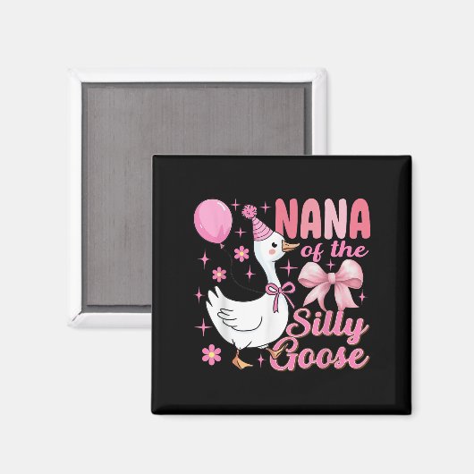 Nana Goose auf der Loose Funny Birthday Matching F Magnet (Vorderseite/Rückseite)