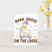 Nana Goose On The Loose Funny Birthday Matching Fa Karte (Gelbe Blume)