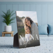 Nana & Grandchild Script Name Foto Keepake Fotoplatte