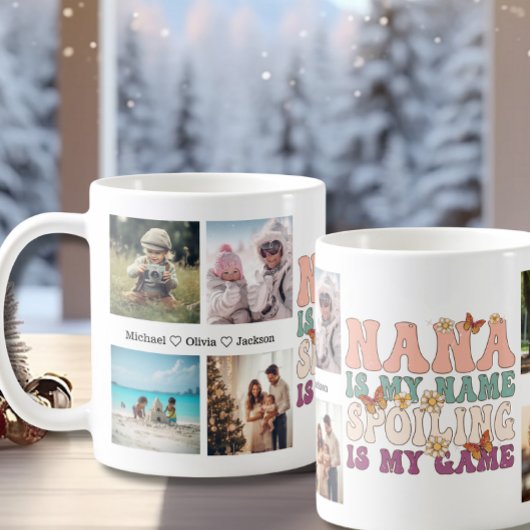 Nana Grandchildren Personalisiert 8 FotoCollage Kaffeetasse