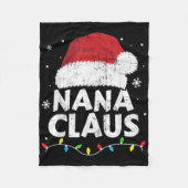 Nana Grandma Claus Christmas Lights Matching Famil Fleecedecke (Vorderseite)