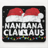 Nana Grandma Claus Christmas Lights Matching Famil Mousepad (Vorne)