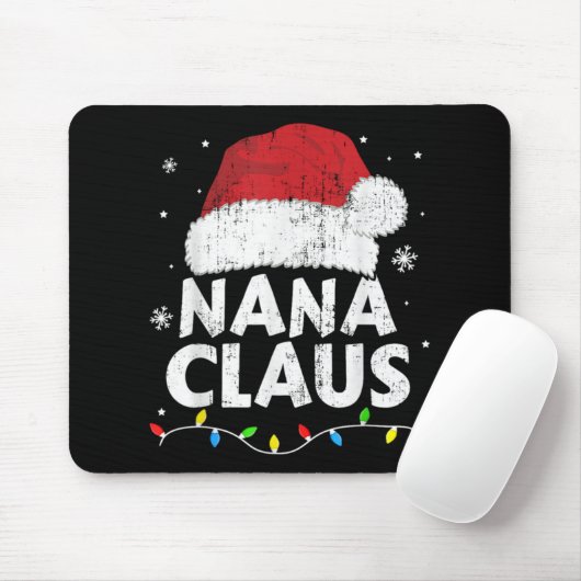 Nana Grandma Claus Christmas Lights Matching Famil Mousepad (Mit Mouse)