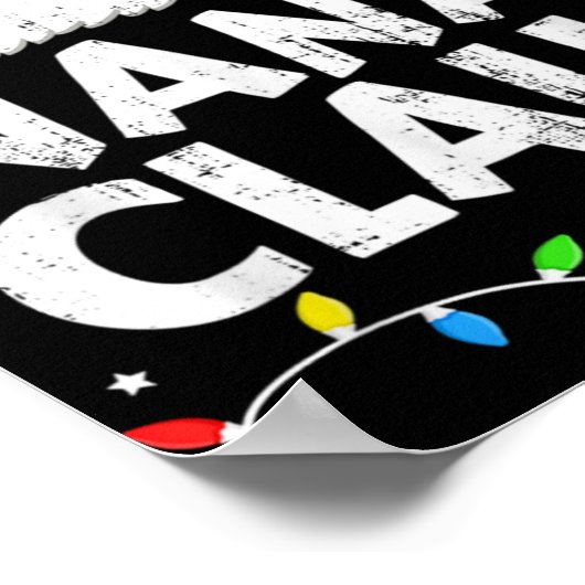 Nana Grandma Claus Christmas Lights Matching Famil Poster (Ecke)