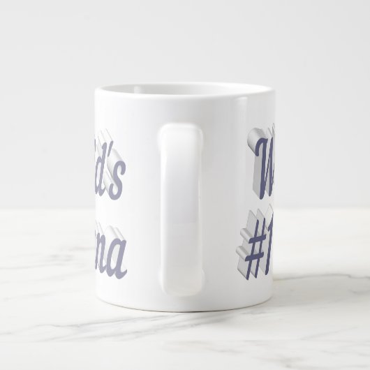 Nana graue Halbtext Mütter Day Jumbo-Tasse (Rückseite)