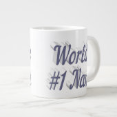 Nana graue Halbtext Mütter Day Jumbo-Tasse (Vorderseite Rechts)