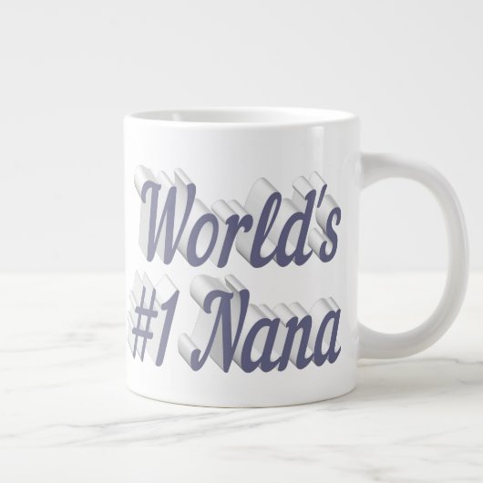 Nana graue Halbtext Mütter Day Jumbo-Tasse (Rechts)