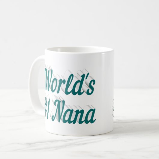Nana Green Halbtext Kaffee Tasse (Vorderseite Links)