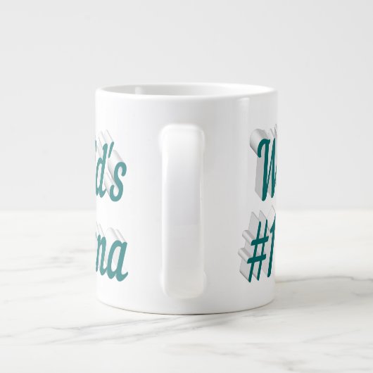 Nana Green Halbtext Mütter Day Jumbo-Tasse (Rückseite)