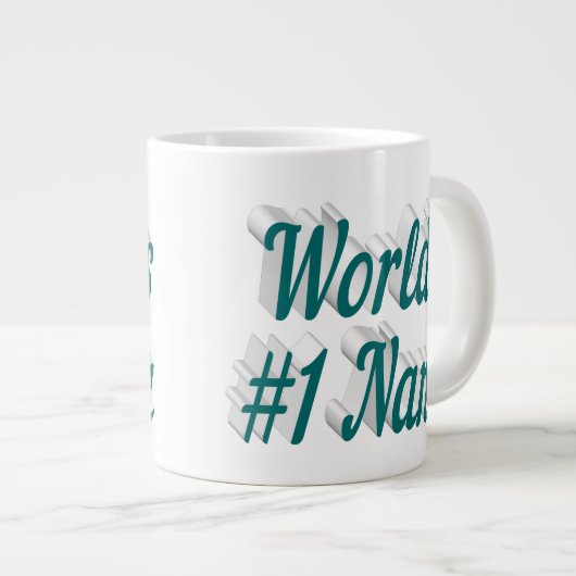 Nana Green Halbtext Mütter Day Jumbo-Tasse (Vorderseite Rechts)