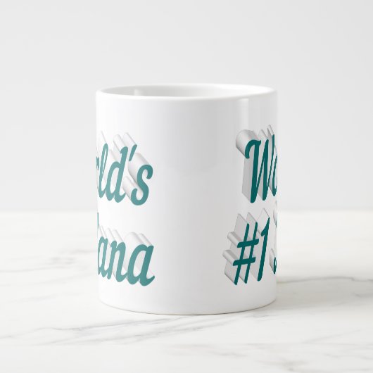 Nana Green Halbtext Mütter Day Jumbo-Tasse (Vorderseite)