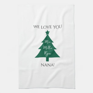 Nana Großeltern Enkelkinder Weihnachtsgeschenk ind Geschirrtuch