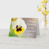 Nana, Großmutter Pansy Geburtstag Karte (Gelbe Blume)