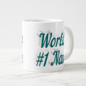 Nana grün halber Text Muttertag Jumbo-Tasse (Vorderseite Rechts)