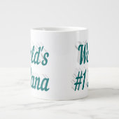 Nana grün halber Text Muttertag Jumbo-Tasse (Vorderseite)