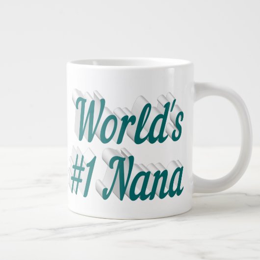 Nana grün halber Text Muttertag Jumbo-Tasse (Rechts)