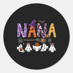 Nana Halloween Boo Ghost Horror Kostümspass Famili Runder Aufkleber
