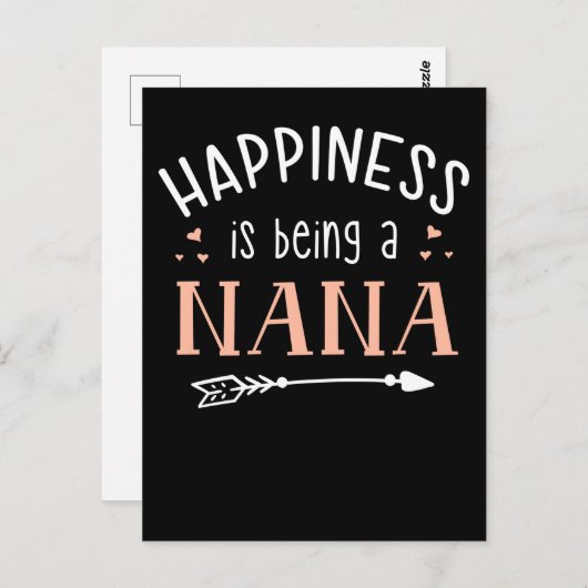 Nana Happiness Family Großmutter Liebe Postkarte (Vorne/Hinten)