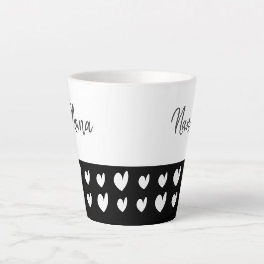 Nana Heart Champagne Black Latte Tasse (Vorderseite)
