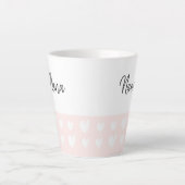 Nana Heart Champagne Pink Latte Tasse (Vorderseite)