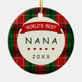 Nana Holiday Karierte Weihnachtsgeschenke Ornament
