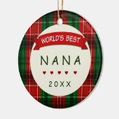 Nana Holiday Karierte Weihnachtsgeschenke Ornament (Links)