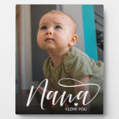 Nana I Liebe You Typografy Foto Fotoplatte (Vorderseite)