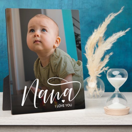 Nana I Liebe You Typografy Foto Fotoplatte (Seite)