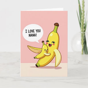 Nana ich liebe dich Obst Thema Karte